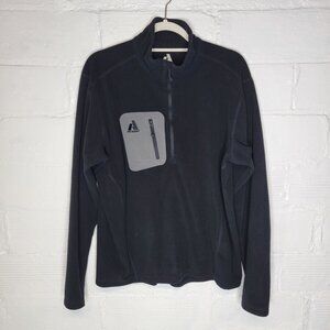 Eddie Bauer First Ascent Men's Large Fleece Pullover 1/2 Zip Black